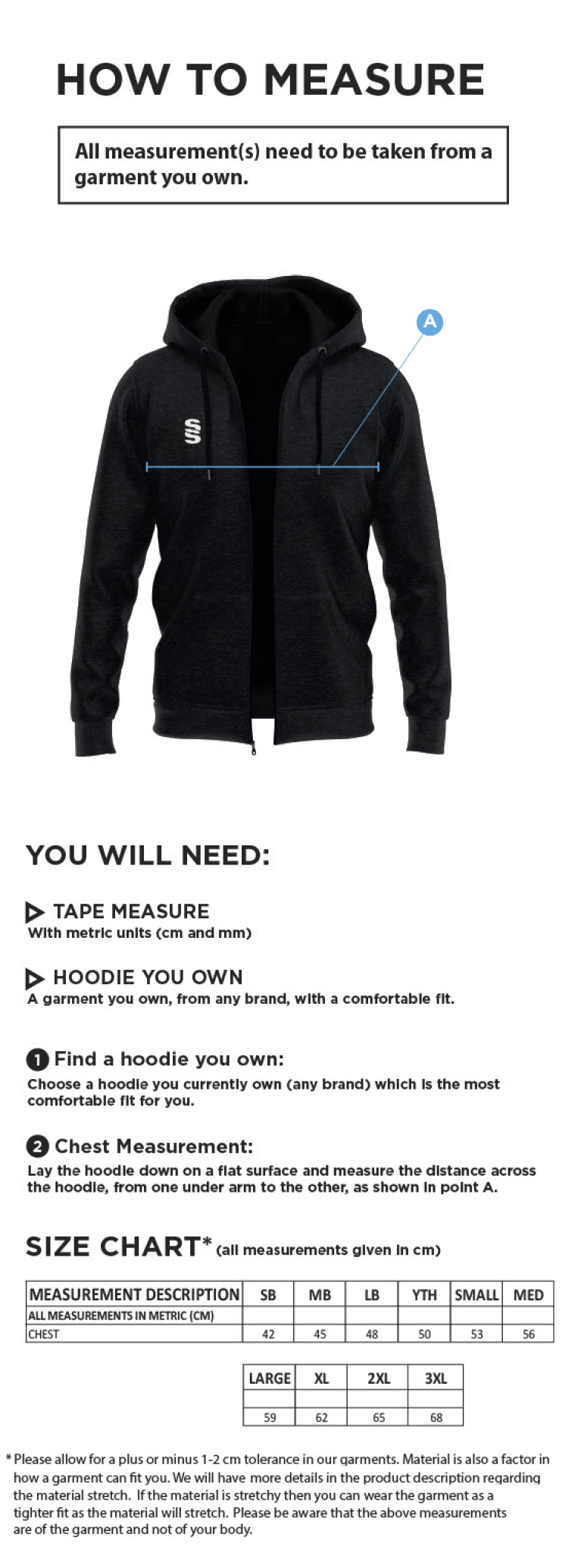 Aspired Coaching Dual Full Zip Hoody : Black - Size Guide