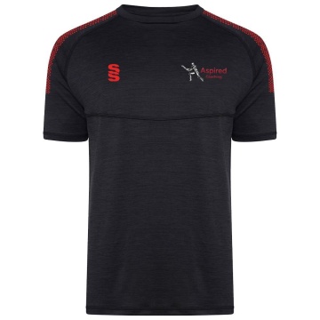 Aspired Coaching Dual Gym T-shirt : Black Melange