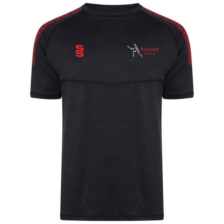 Aspired Coaching Dual Gym T-shirt : Black Melange