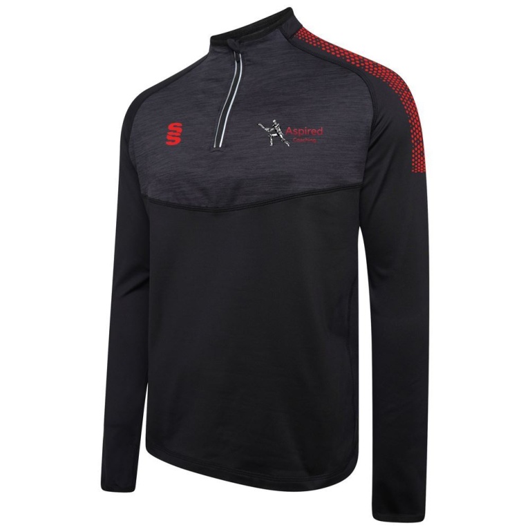 Aspired Coaching 1/4 Zip Dual Performance Top :  Black